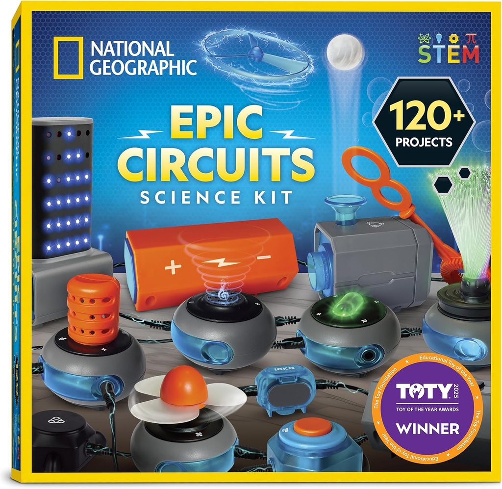 National Geographic Circuit Maker Kit - Elektronika Súprava pre deti so 120 Elektronikami, Elektronika STEM, Elektronika, Elektronika pre deti, Elektronika