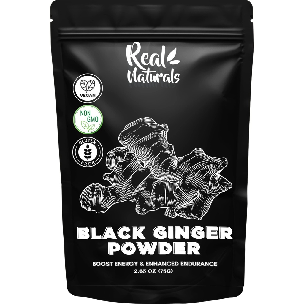 Black Ginger Powder (2.64 Oz) kaempferia parviflora by Real Naturals. Podpora energie a vytrvalosti