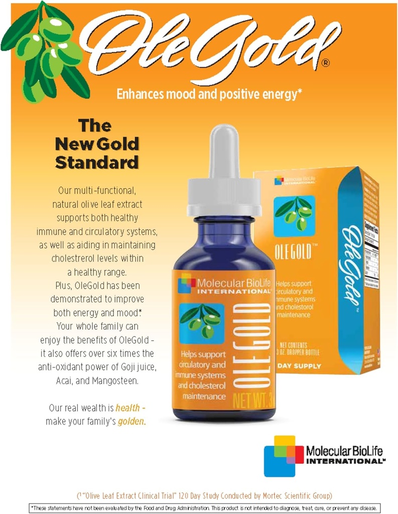OleGold- Liquid Olive Leaf Extract - hydroxytyrosol, Tyrosol a Oleuropein
