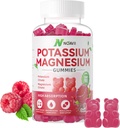 Kálium Magnézium Gumies, Nová formula Pokoj Magnézium Glycinate Gumies, Žuvacie Gummy Doplnky pre nohy Cramps & Muscle, Malinová chuť 90 Počet