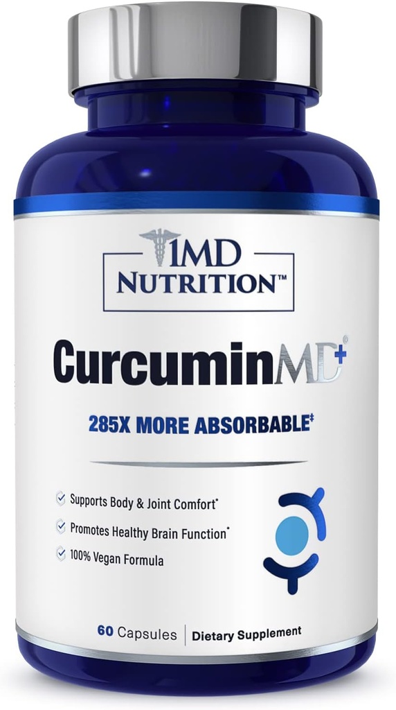 1MD Nutrition CurcuminMD Plus - Turmerica Curcumin s Boswellia Serrata - 285x Viac Absorbovateľný 
