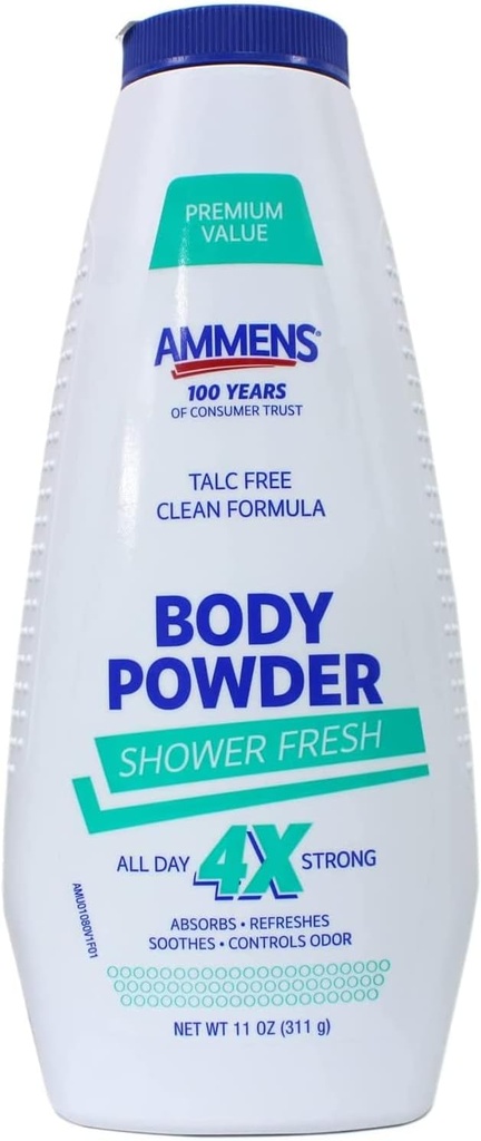 Ammens Medied Powder Shower Fresh 11 oz (Pack of 2)