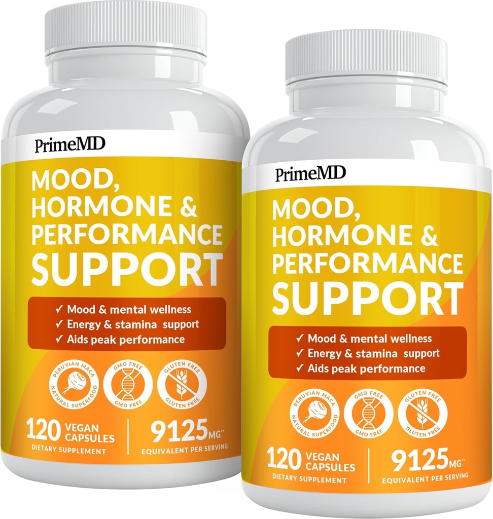 19-in-1 Peruvian Maca Root Capsules - 9125 mg Ashwagandha Supplements with Maca Fenugreek & Ginseng (120 Kapsule), Pack of 2