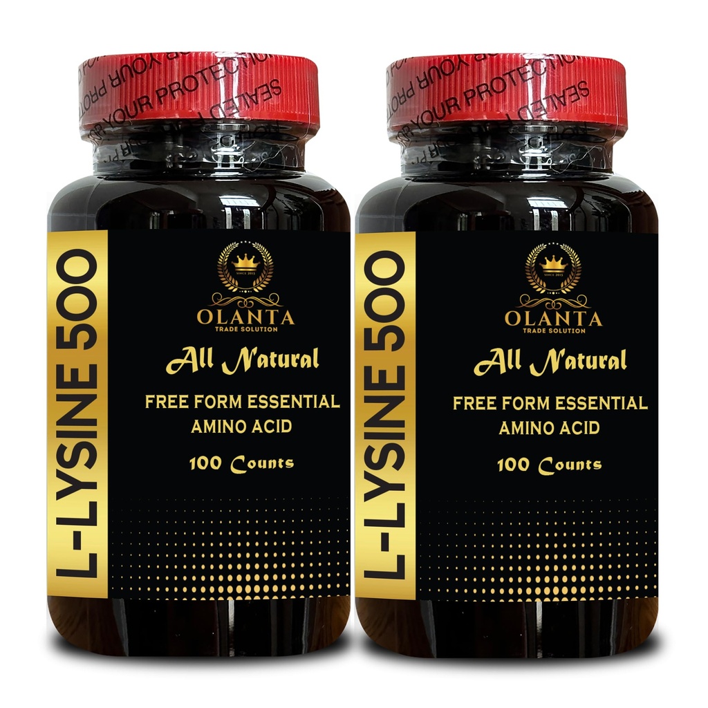 L-LYZÍN 500 - L-lyzín 500 mg, pre zdravú imunitnú funkciu, podporuje kolagénovú syntézu, bez sóje, bez lepidla, bez GMO, Lyzínový doplnok podporuje zdravé pery a ústnej tkaniva - 2 fľaše 200 Počet
