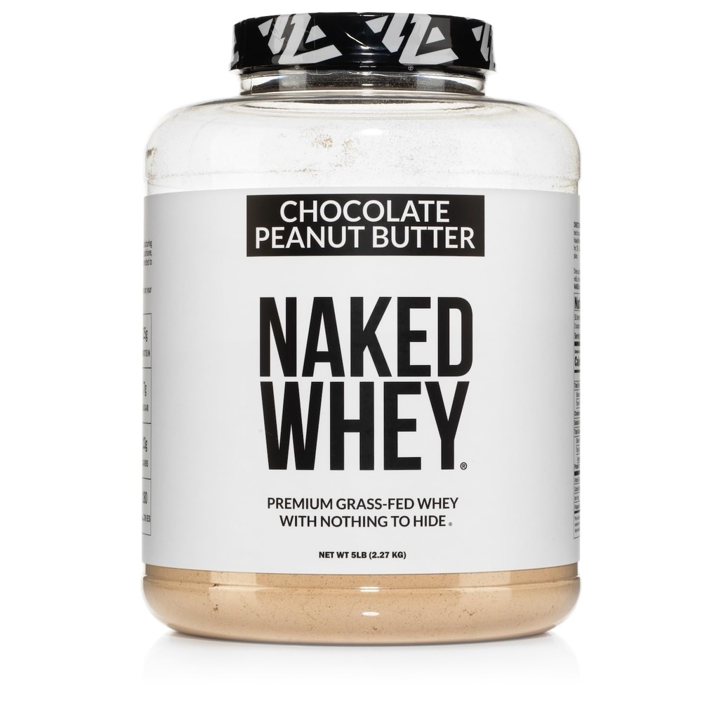 Naked Srvátka Čokoláda Arašidové maslo Grass Fed Srvátka Protein Powder, No GMO, No Soy, a lepidlo zadarmo, Pomoc Rast a zotavenie - 52 Slúži