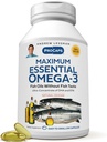 ANDREW LESSMAN Maximum Essential Omega-3 Orange - 60 Softgels - Ultra-Pure, High Potency Omega-3 Oils. Vysoká DHA, žiadne žalúdočné ťažkosti, žiadne kontaminanty, žiadna ortuť. Malé ľahko prehltnúť Softgels