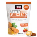 FORCE FACTOR Lepší Turmeric Supplement 400mg s Black Pepper & Ginger, extra sila Podpora kĺbu, superabsorpcia, ako Turmeric Gummies, Fruit Splash, 60 Turmeric Chews