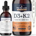 Vitamín D3 K2 Tekuté kvapky D3 5 000 IU + K2 MK-7 200mcg Maximálna absorpčná imunitná podpora pre deti a dospelých 
