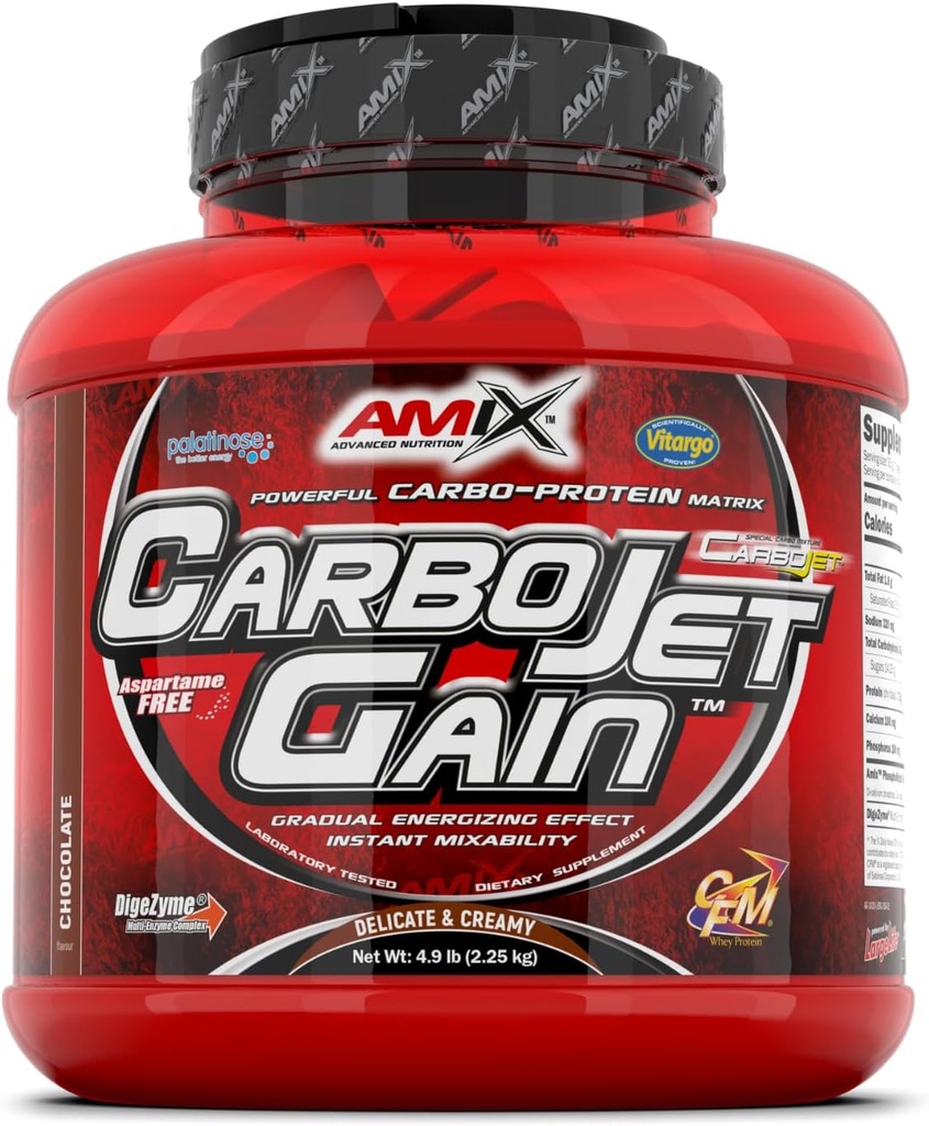 Amix CarboJet Gain - 4,96 libra - čokoládová chuť