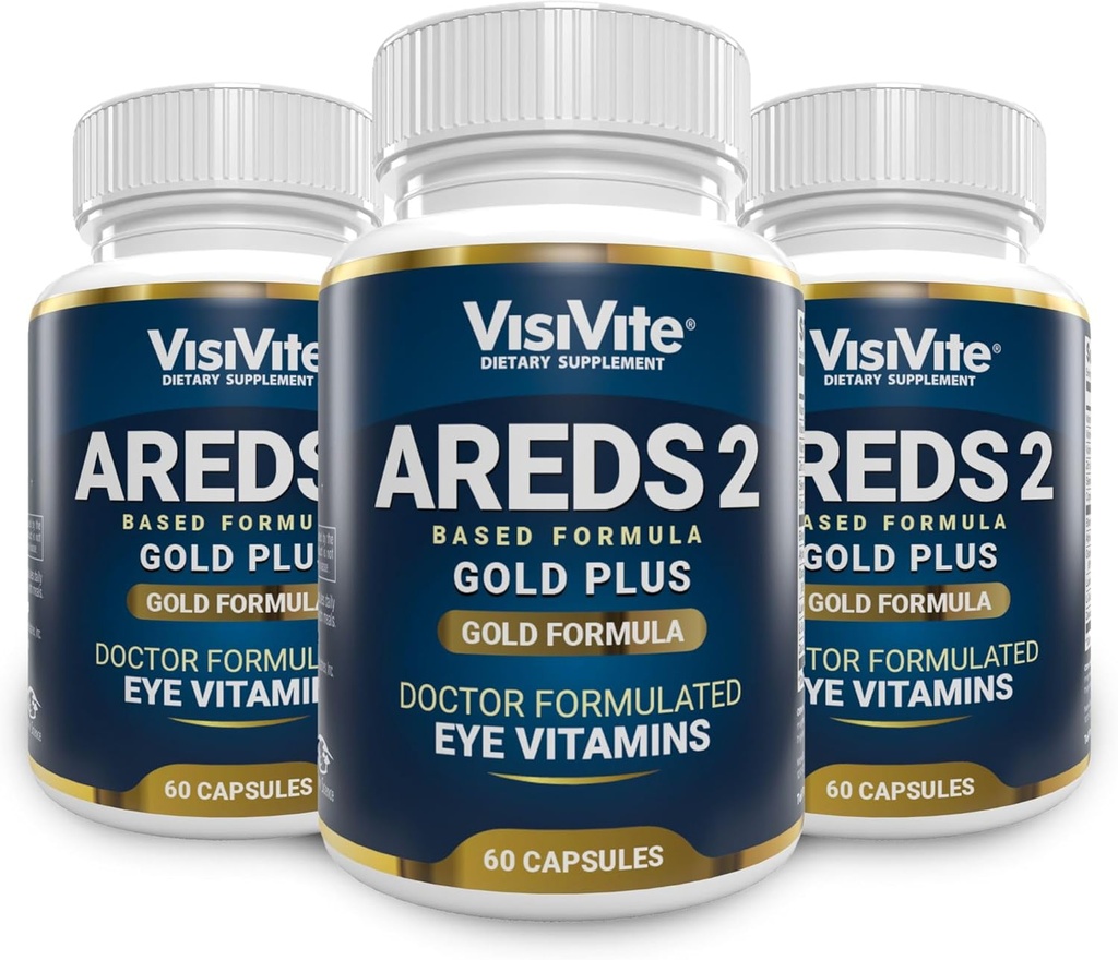 Doktor Formulované AREDS 2 Plus očné vitamíny s Zeaxantin Plus lutein - extrakt z čučoriedok a hroznových semien - Macular Health Formula - 60 Eye Supplement Kapsule