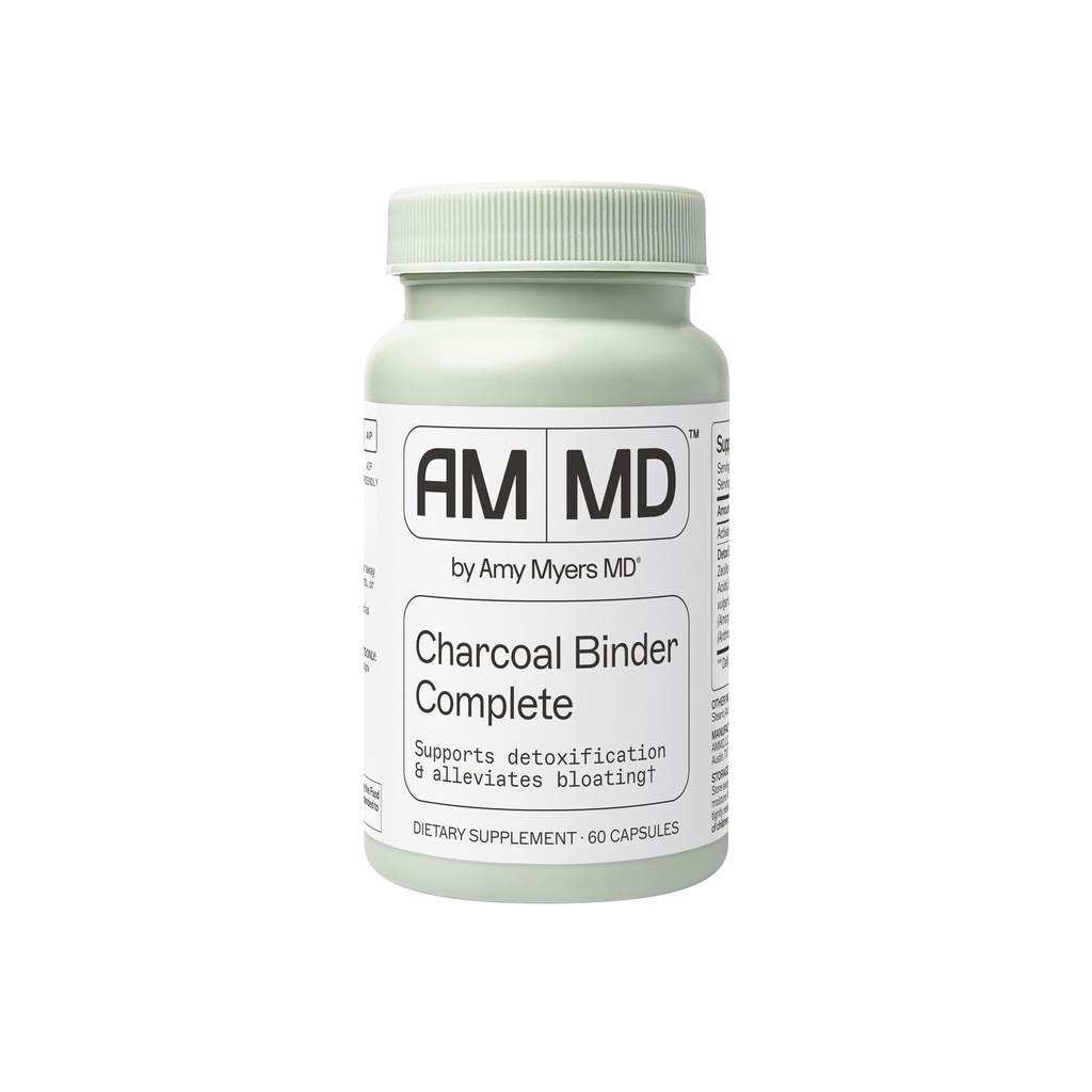 Coconut Charcoal Kapsule z The Myers Way Protocol - Natural Activated Charcoal, Gas Reliever & Support for Affacts of Mold/Toxins - Dietary Supplement 60 Kapsule, 30 Servings - Dr. Amy Myers