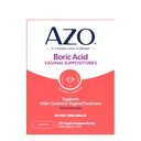 AZO® Kyselina boritá Vaginálne domnienky, pomáha podporovať riadenie zápachu a intímne zdravie s klinicky študoval kyselinu boritú, non-GMO, 30 Počet