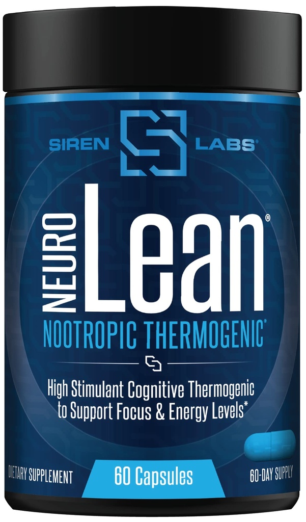 Siren Labs Neuro Lean Concentrated Thermogenic for Health, Water Loss, Energy and Focus - 60 Kapsule