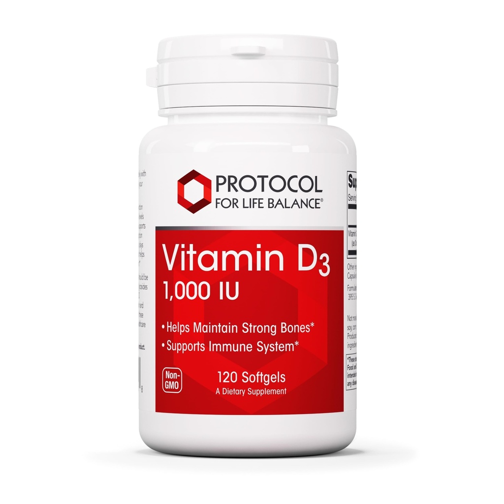 PROTOKOL PRE ŽIVOTNÉ BILANCIE Vitamín D3 1 000 IU - Imunitná podpora silné kosti a zuby - 120 Softgelov