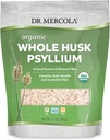 Dr. Mercola Organic Whole Husk Psyllium Dietary Supplement, 68 Servings (12 Ounces), Dobrý zdroj dietetické vlákna, podporuje tráviace zdravie, Non GMO, Gluten Free, Soy Free, USDA Organic