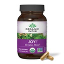 ORGANICKÁ INDIA Radostné bylinné doplnky - Imunitná podpora, podporuje pamäť a koncentráciu, Vegan, Gluten-free, Kosher, USDA Certified Organic, non-GMO, upokojujúce - 90 Kapsule