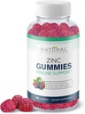 Zinkové Gummy 50mg - Imunitná podpora, Zdravie pleti, Antioxidant, Denný Zinok Dodatok pre dospelých, Vysoká potencie imunitnej obrany Gummy, Žuvací zinok Citrát imunity Gummy, Vegan, non-GMO, Gluten-free