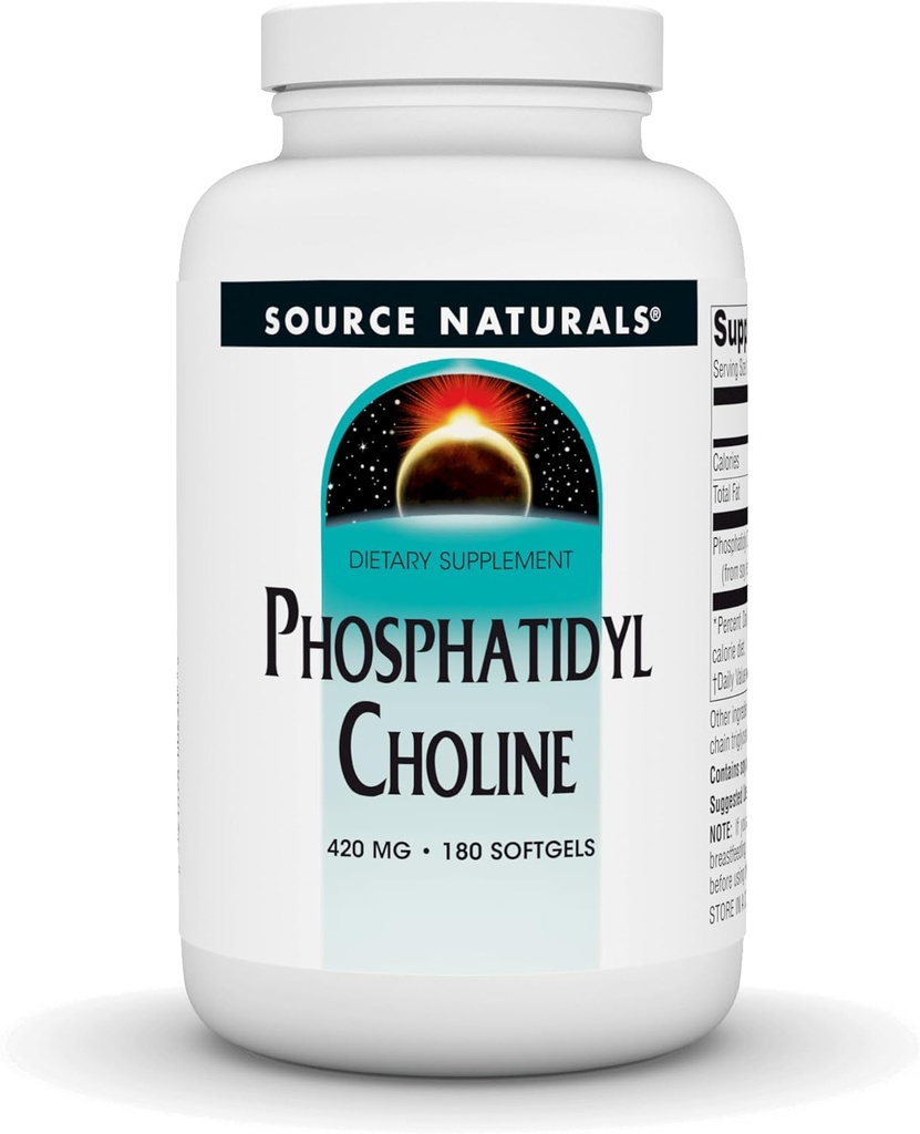 Zdroj Naturals Fosfatidyl Cholín, Lecitin 420 mg Dietary Supplement - 180 Softgels