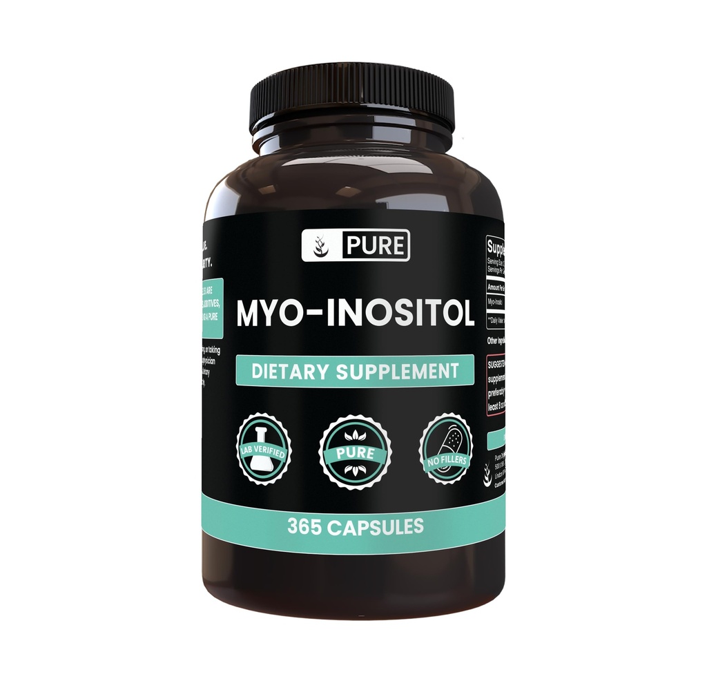 Myo- Inozitol (365 kapsúl) Žiadne horčík alebo ryžové výplne, vždy čisté, Lab Overené
