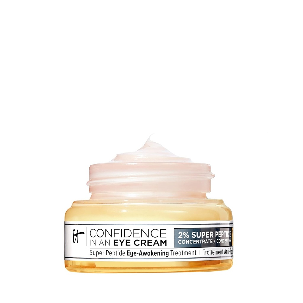 IT Kozmetika Dôvera v očný krém - Anti Aging Peptide Eye Cream pre tmavé kruhy a vrásky, ľahká hydratácia 48HR, 2% Super Peptide Concentration, Hladké & Brighten Undereye, Všetky typy pleti