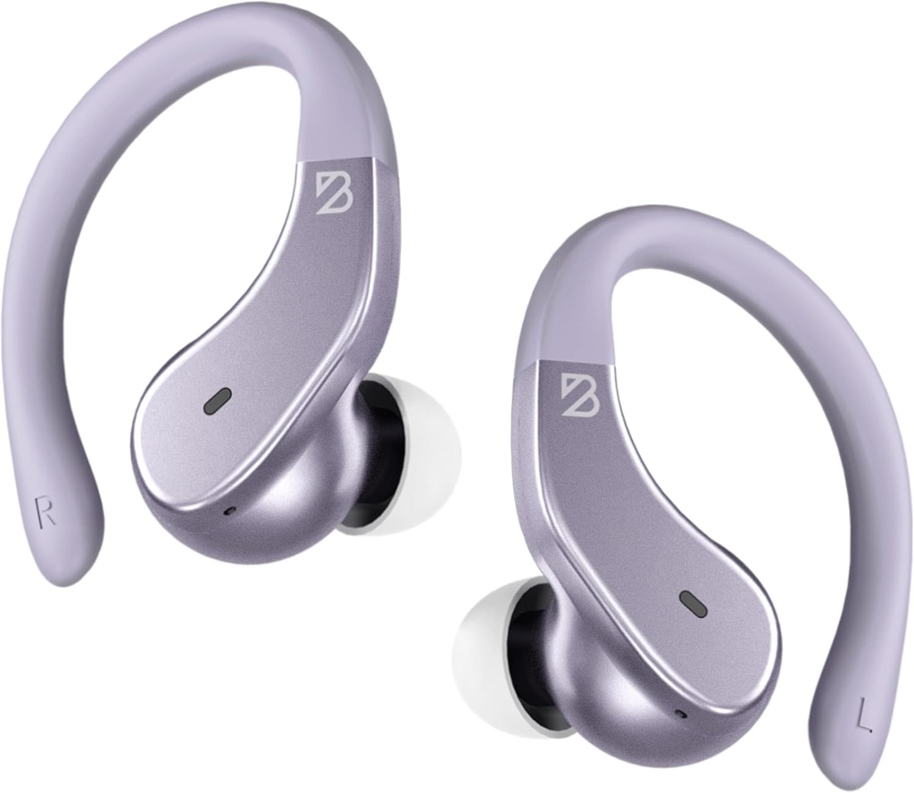 Back Bay Audio - Bezdrôtové Earbuds Bluetooth Slúchadlá pre šport, Hook cez ušné putá, Deep Bass, Zabaliť slúchadlá s Earhooks pre beh, Cvičenie Bezdrôtové slúchadlá pre telocvične