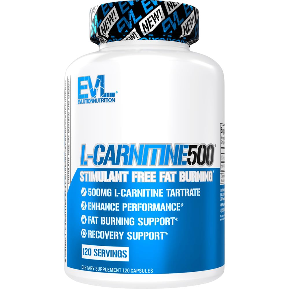 EVL L-karnitín doplnok pre podporu chudnutie - L karnitínu pre celulárna energia Focus Vytrvalosť a spaľovanie tukov podpora - stimulant Free Amino Acid for Fat Metabolizmus (120 Serviv)