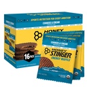 Honey Stinger Organic Gluten Free Cookies & Cream Waffle, Energy Stroopwafel pre cvičenie, vytrvalosť a výkon, Športová výživa pre domácnosť & Gym, Pre & Počas cvičenia, 16 Waffles, 16.96 Ounce