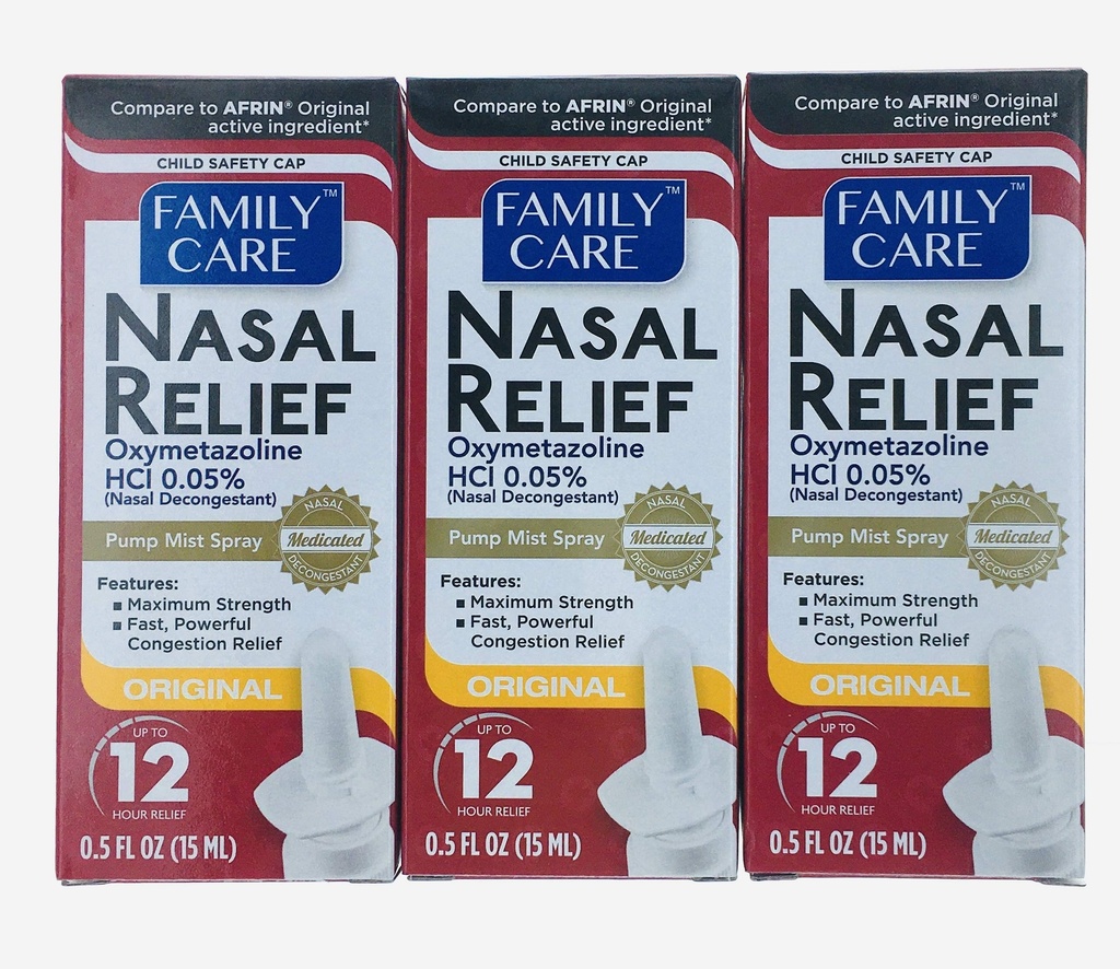 Family Care Nosal Relief Pumpa Mist Spray .5OZ [ Balenie 3 ]