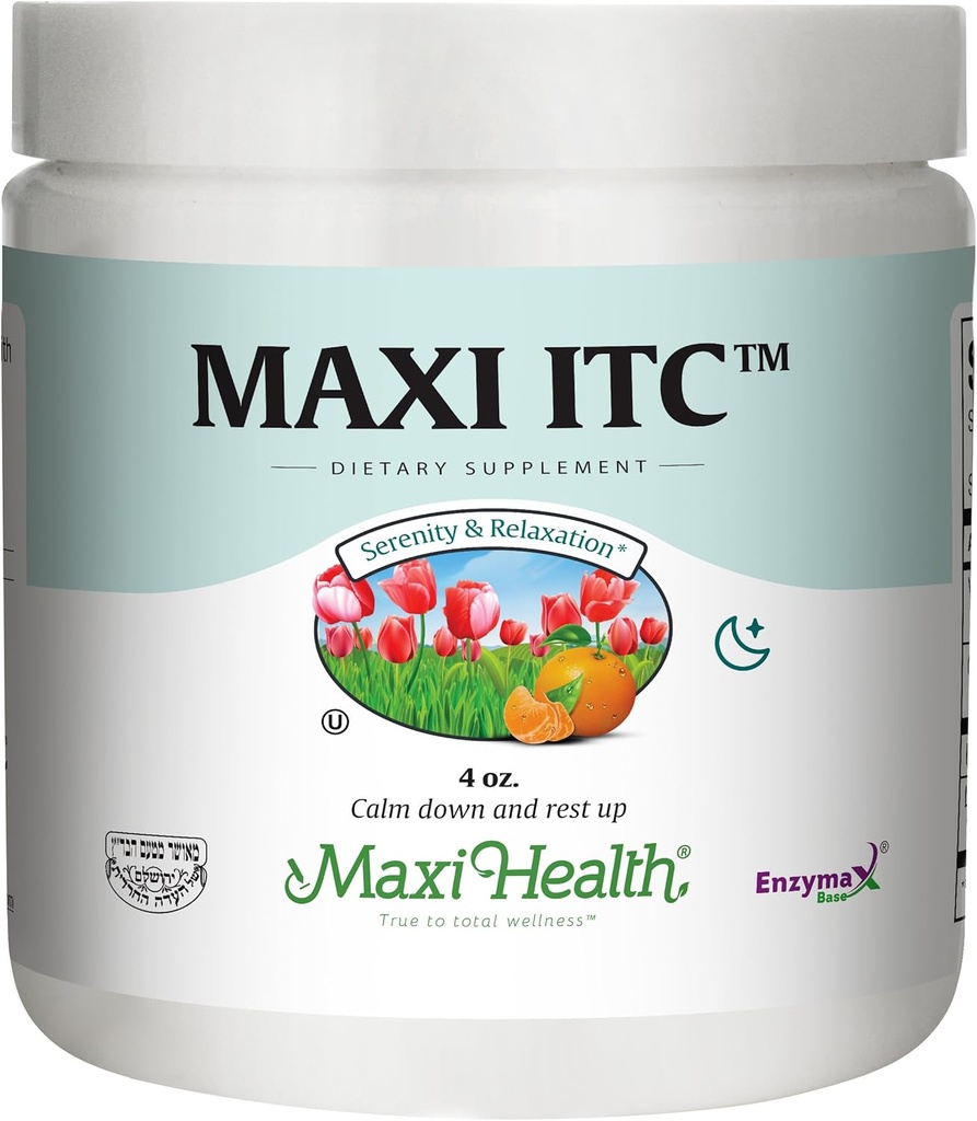 Maxi Health ITC - Inozitol - s taurínom a vitamínom C - upokojujúca formula - 4 Ounce prášok - Kosher