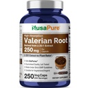 NusaPure Valerian Root 20:1 Extract, 250 mg Ekvivalent 5000mg Per Veggie Caps, 250 Count, Vegan, Non-GMO, Bioperine