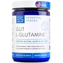 Essential Stacks Gut L-Glutamine Powder - Exclusively Made in USA - Pure L Glutamín Powder for Gut Health (60 Servings, Unflavred)