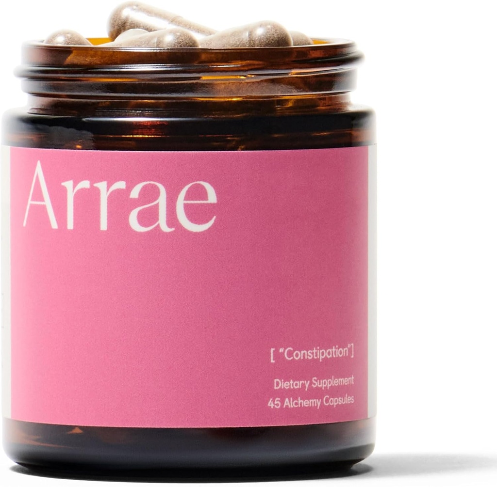 Arrae Zápcha Relief: Prírodné Colon Čistenie, Fast-Acting Kapsule pre Pravidelné pohyby čriev a Gut Health, Tráviace Detox, Bloating Relief for Women & Muži, Gut Cleanse (45 Počet)