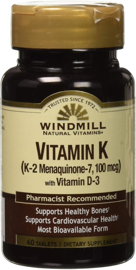 Vitamín K2 (MK7) s vitamínom D3 60 tabliet