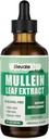 Mullein kvapky pre pľúca - Pľúcne čistenie & Detox - Vegan Mullein Leaf Extract Liquid Tinture, Podpora pre dýchacie, Immune, Tráviaci systém, Prírodné bylinné doplnky, non-GMO,4 FL OZ