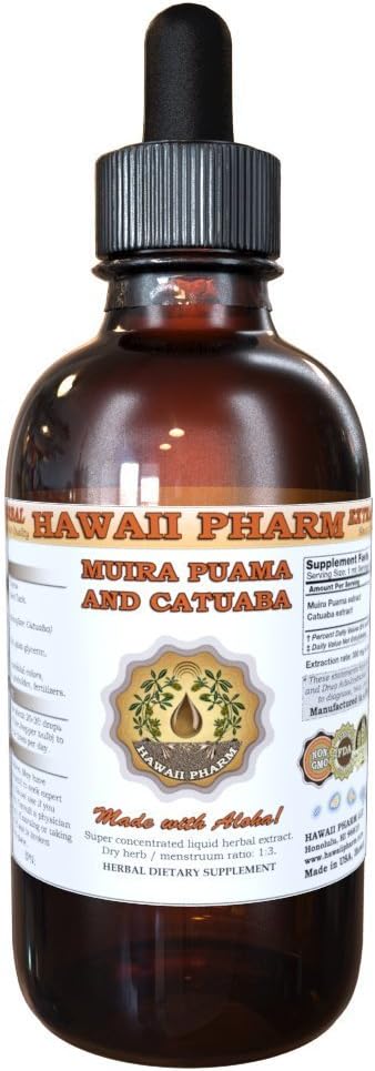 Hawaii Pharm Muira Puama a Catuaba Liquid Extract Tinture 4 Oz (120 ml)