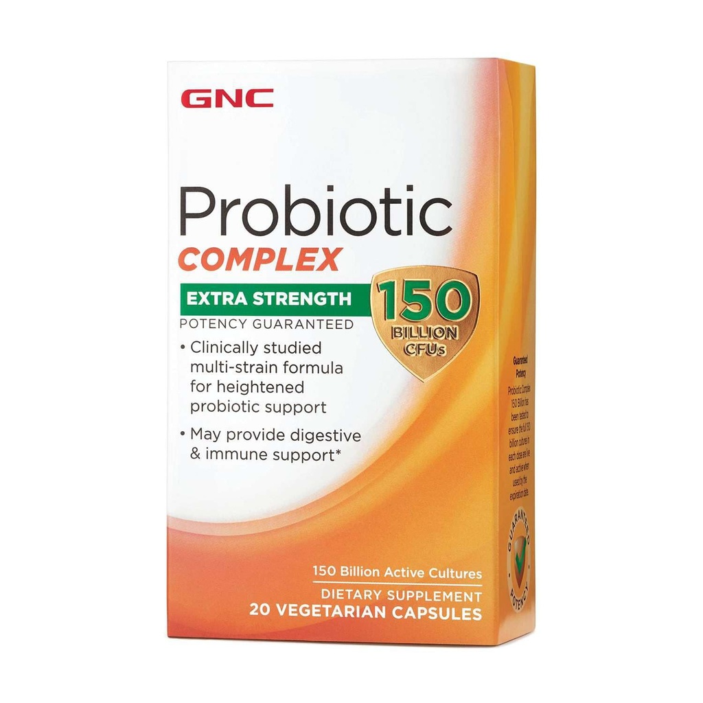 GNC Probiotický komplex Extra sila so 150 miliardami CFU, 20 kapsúl, Denná probiotická podpora