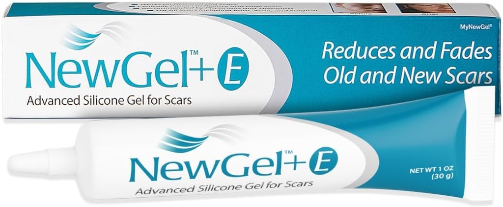 NewGel Plus jazvový gél od MyNewGel Advanced Professional Silikónová liečba pre staré a nové jazvy w vitamín E, vysoká pravdepodobnosť pre chirurgiu, Keloidy, popáleniny, a tváre blámske jazvy (30 Grams) - 1 oz