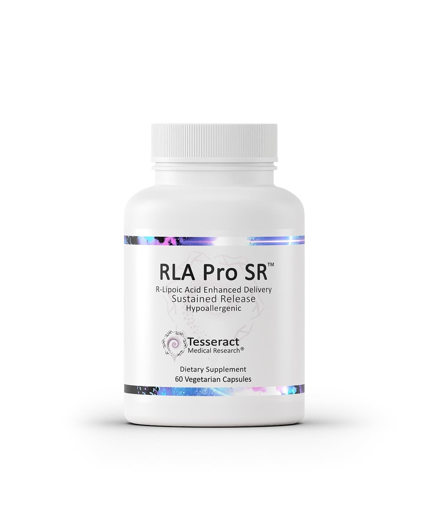 Tesseract RLA Pro SR, Lipoic Acid Supplement, 60 Kapsule, Trvalá-Release R-Lipoic Acid, Boosts Mitochondrial & Cellular Energy, Amino Acid Metabolisation Support, Hypoallergenic