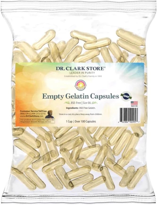 Dr. Clark Store prázdne želatínové kapsule Veľkosť 00 