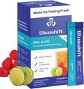 Blueshift Pre-Game - Pred pitím NAC Supplement, Electrolytes prášok pakety, hydratačné pakety, Pečeň podpora s zázvorom, Cysteine, mlieko bodliak, žiadny cukor prášok tyčinky (10 balenie)