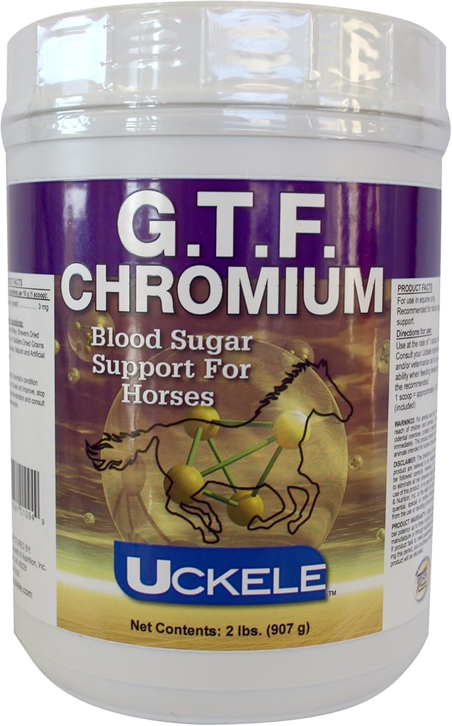 Uckele G.T.F. Chrómový kôň Supplement - Konský vitamín a minerálne doplnky - 2 libry (lb)