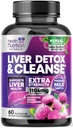 Jemné Pečeň Cleanse Detox & Repair Formula - Advanced Pečeň podpora doplnok s Silymarin mlieko bodka, púpava koreň, Artičoky extrakt, kurkuma, Choline, & Cvikla - 60 Veggie Kapsule