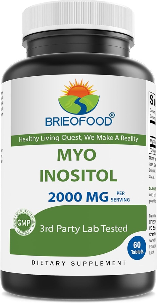 Brieofood Myo Inozitol 2000 mg per Serving - 60 tabliet - 3. strana Lab testované