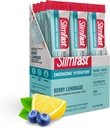 SlimFast hydratačné balíčky, intermitentné taviace elektrolyty, zmesi nápojov, intermitentný pôst prášok, energetický prášok Drink Mix, kofeín, elektrolyty pre hydratáciu, Berry Lemonade (12 počet)