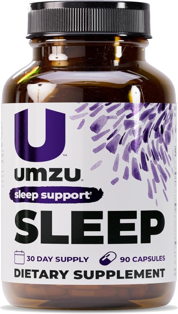 UMZU Magnézium Sleep Suplements with GABA and L-Theanine, Complete Body Relaxation and Mood Support, Non-Melatonin Formula - 180 Kapsule