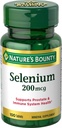 Prírodné Bounty Selenium, podporuje prostaty a imunitný systém zdravie, 200 μg, 100 tabliet