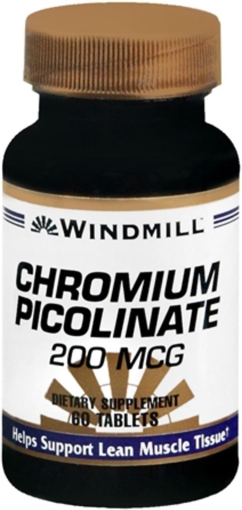 Veterný mlyn Chróm Pikolinát 200 mcg Tablety 60 Tablety (Pack of 4)