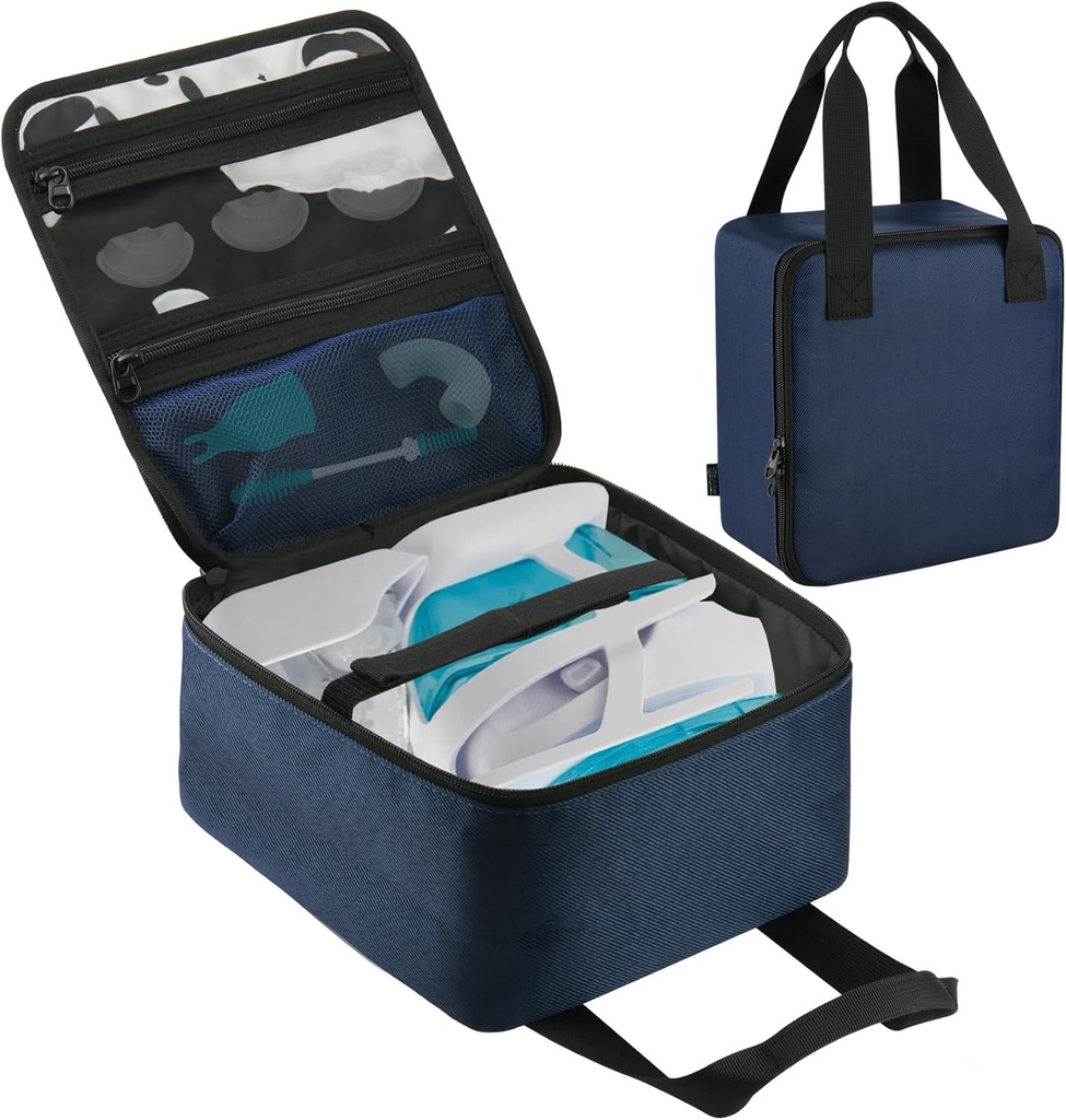 Beautyflier Nos Úložný vak, Cestovné bezpečnostné puzdro pre Navage Nasal zavlažovanie systém, Countertop Caddy Prenosné Neti Pot Nosné puzdro, Ochranné Nos Čistič taška s popruhom (iba Bag)