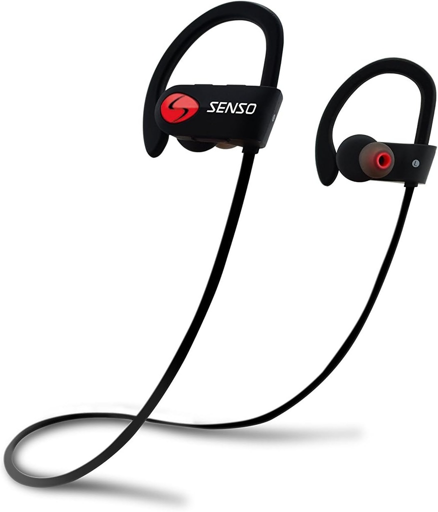 Senso Bluetooth Slúchadlá, Najlepšie bezdrôtové športové Earbuds w/Mic IPX7 Nepremokavé HD Stereo Potvrďte Slúchadlá pre telocvične bežiace cvičenie zvuk zrušiť slúchadlá Slúchadlá Noise Zrušenie Headsets