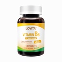 Lovita Vitamín B6 (Pyridoxín Hydrochlorid) 80 mg, Timed Release, 8 hodín Trvalý, Podpora Kardiovaskulárne a Nerve Health, 130 Vegan Tableta